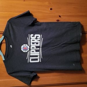 LA Clippers, Team Athletics; Dark gray logo tee shirt, Boys Large (10-12)